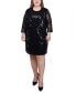 Фото #1 товара Plus Size Sequined Bolero Jacket and Dress, 2 Piece Set