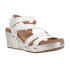 Фото #2 товара Corkys Giggle Leopard Wedge Womens White Casual Sandals 41-0324-WHLP