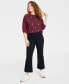 Фото #1 товара Women's Ponte Kick-Flare Ankle Pants, Regular and Short Lengths, Created for Macy's