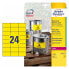 Фото #3 товара Avery Zweckform L6131-20 - Yellow - Rounded rectangle - Permanent - DIN A4 - Polyester - Matte