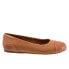 Softwalk Sonoma Cap Toe S1907-256 Womens Brown Leather Ballet Flats Shoes 10