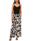 Women's Printed Smocked-Waist Pull-On Wide-Leg Pants