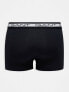 GANT 3 pack trunks with logo waistband in black