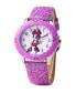Фото #1 товара Наручные часы детские ewatchfactory Disney Minnie Mouse с кожаным ремешком фиолетового цвета 32 мм