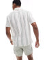 Hollister short sleeve shirt in white with green lace detailing