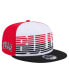 ფოტო #1 პროდუქტის Men's White/Black Chicago Bulls Throwback Gradient Tech Font 9fifty Snapback Hat