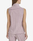 ფოტო #2 პროდუქტის Women's Ribbed Funnel-Neck Sleeveless Top