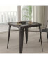 Benson 23.75" Square Metal Dining Table For Indoor And Outdoor Use