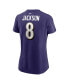 Фото #2 товара Women's Lamar Jackson Purple Baltimore Ravens Player Name and Number T-shirt