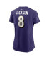 Women's Lamar Jackson Purple Baltimore Ravens Player Name and Number T-shirt