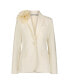 Women's Classic Flower Detail Crepe Blazer Jacket