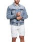 Фото #4 товара Men's Dean Textured Yoke Denim Jacket