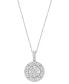 Фото #1 товара EFFY Collection eFFY® Diamond Circle Cluster 18" Pendant Necklace (1-1/4 ct. t.w.) in 14k White Gold