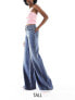 ASOS DESIGN Tall soft wide leg jean in mid blue