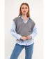 Фото #2 товара Women's V-neck Knit Sweater Vest