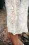 Short contrast crochet knit dress - limited edition