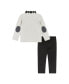 ფოტო #2 პროდუქტის Toddler Boys Toddler/Child Heather Cream Holiday Polo Set