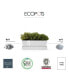 Фото #2 товара Bruges Modern Plastic Rectangular Planter with Saucer, 10in