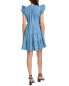 Sail To Sable Ruffle Neck Mini Dress Women's