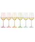 Фото #5 товара Colored Wine Glasses, Multicolored, 12 oz Set of 6