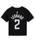 Preschool Boys and Girls Kawhi Leonard Black LA Clippers Statement Edition Name and Number T-shirt