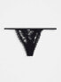 Lindex Jennianne 3 pack lace tanga thong in black