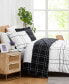 Urban Check Microfiber 3 Piece Duvet Cover Set, Queen