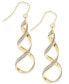 ფოტო #1 პროდუქტის Glitter Twist Drop Earrings in 14k Gold