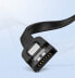 Фото #5 товара Kabel przewód płaski kątowy SATA 1.0-3.0 do 5Gb/s 0.5m - czarny