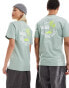 Vans classic mini dual palm back print t-shirt in light green EISBERG GRÜN-WEISS, XL - фото #4