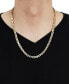 ფოტო #2 პროდუქტის Men's Square Link 22" Chain Necklace in 18k Gold-Plated Sterling Silver