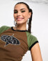 Фото #4 товара Basic Pleasure Mode shinjuku ringer tshirt in chocolate and mint