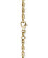 Фото #2 товара Italian Gold textured Barrel Link 18" Chain Necklace in 14k Gold