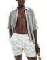 Фото #1 товара Hollister 5inch tropical map print swim shorts in light green