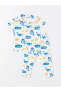 Фото #21 товара Polo Yaka Kısa Kollu Baskılı Erkek Bebek Pijama Takımı