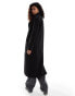 Glamorous oversized tailored coat in black herringbone