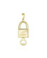 ფოტო #1 პროდუქტის Personalize 14K Yellow Real Gold Love Words Message Lock & Key Heart Pendant Necklace Pendant Necklace For Women Teen No Chain
