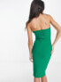 Vesper bandeau bow detail midi dress in green