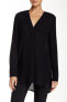 Фото #1 товара Vince 154461 Women's Long Sleeve V-Neck Blouse Black Sz. XS