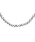 ფოტო #2 პროდუქტის Traditional Dainty .925 Sterling Silver Petite 4,MM Round Bead Station Ball Necklace For Women Teens Shinny Polished 18 Inch