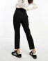 ASOS DESIGN Petite seamed waist tailored trouser in black