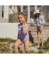 ფოტო #2 პროდუქტის Baby Girls Beach Bloom Ruffle Shoulder Swimsuit