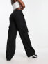 Urban Classics straight leg cargo trousers in black