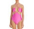 Фото #1 товара Jade Swim Womens Layla Cutout One Piece Swimsuit Pink Size Large 303945