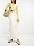 Free People faux leather maxi skirt in cream