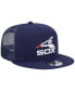 Men's Navy Chicago White Sox Cooperstown Collection Team Color Trucker 9FIFTY Snapback Hat