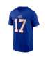 Фото #3 товара Men's Josh Allen Royal Buffalo Bills Player Name and Number T-shirt