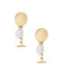 ფოტო #1 პროდუქტის Gold-Plated Coin Drop Earrings with Freshwater Pearls