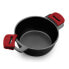 Casserole with glass lid BRA A410328 Black Red