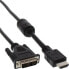 Фото #2 товара InLine HDMI-DVI Cable 19 Pin male / 18+1 male + ferrite choke black 0.5m